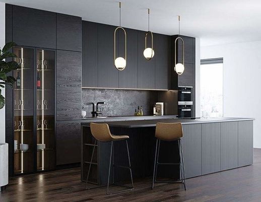Moderno alluminio angolo cucina dispensa armadio melamina armadi
