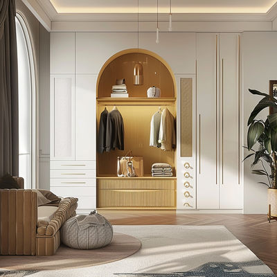 Sistema di archiviazione di armadi moderni regolabile per l'organizzazione e la soluzione di archiviazione del letto