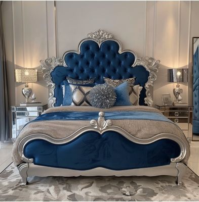 Eleganti mobili per camere da letto classici Set con testa di specchio King Size e materiale moderno MDF