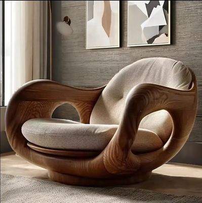 Poltrona Divano Singola in Legno Massello in Stile Italiano Reclinabile Tipo 1 Design Creativo Cabina di Prima Classe Trasformabile