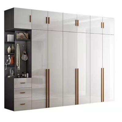 Guardaroba in legno MDF a 2 ante moderno e personalizzato per camera da letto, funzionale ed estensibile
