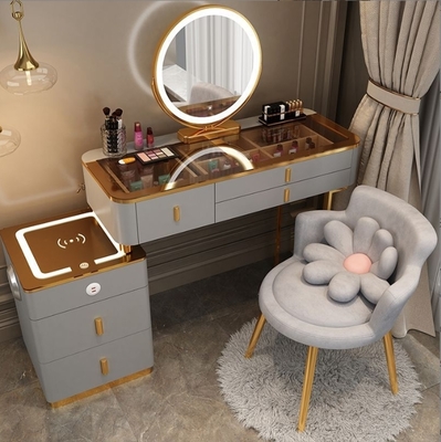 Arredamento intelligente moderno semplice multifunzionale tavolo da letto da principessa armadio laterale vanità con specchio sedia tavolo intelligente
