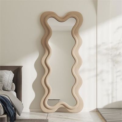 Verticale Large Wavy Piano Lunghezza Specchio Lunghezza completa 70 pollici