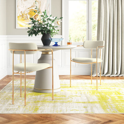 Contemporanea Round Dinette Set Velvet imbottito poltrona per la casa