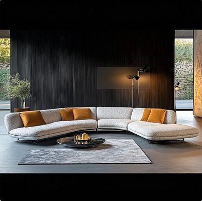 Divano minimalista per soggiorno, design italiano per relax e comfort nel tempo libero