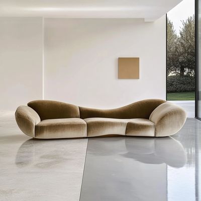 Divano angolare in velluto stile moderno per soggiorno, a forma di U, hotel, lusso leggero, combinazione modulare