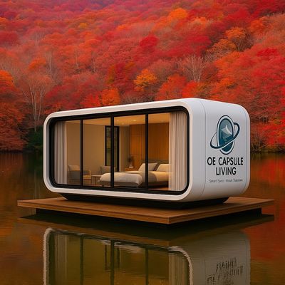 40 Fthotel Prefabbricato Modulare Casa Capsula Spaziale In Acciaio Case Container Mobile Con Bagno Per 5 Persone Camera Da Letto