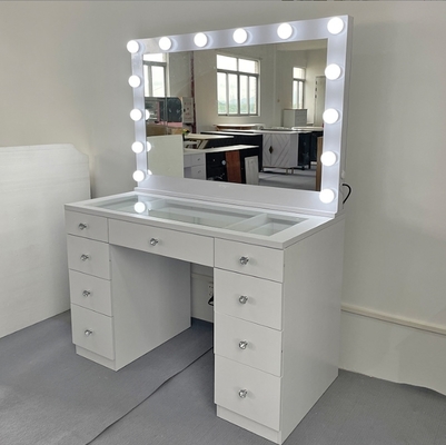 Touch Screen Metallo Quadro 14 lampadine Make-up Specchio con luci Led Vanity Mirror