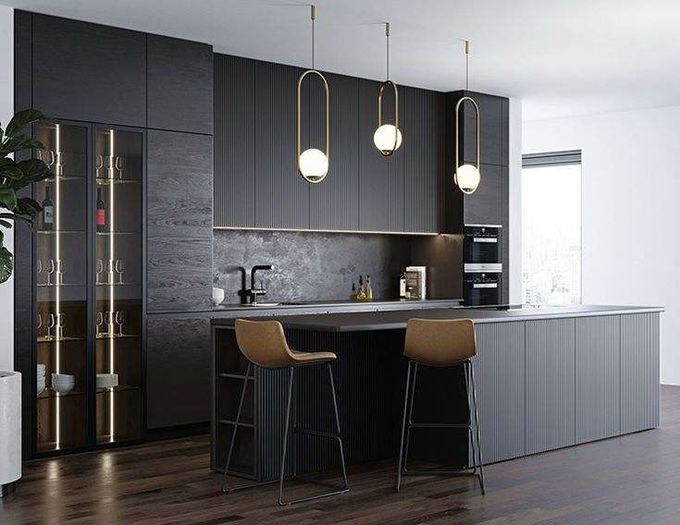 Armadi di cucina in melamina modulare superiore 0