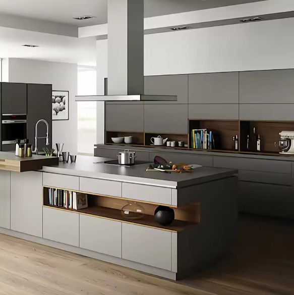Arredamento per pareti modulare in legno massello Arredamento per cucina modulare Arredamento per dispensa Lacca Finitura 0
