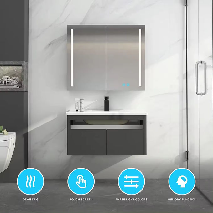 Bagno specchiato lavandini e armadi vanità armadio vasca di resina 1
