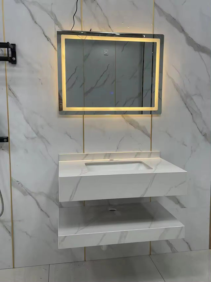 Shallow LED Mirror Wardrobe Vanity Unit 500mm High End 1