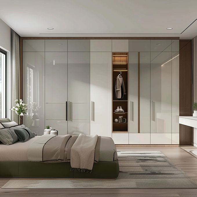 Colore personalizzato Abbigliamento moderno Armadio Legno massello Costruire armadio per la casa Arredamento economico 1